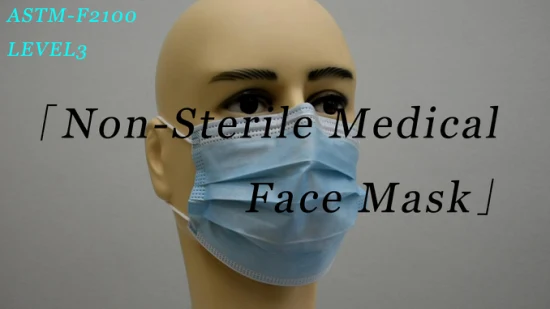 Masque facial médical non tissé jetable à 3 plis